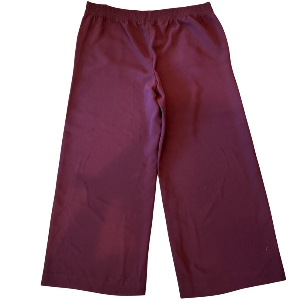 NWT Ann Taylor Factory Wide Leg Crop Trouser Eggplant Pant Size 14 - Picture 3 of 8
